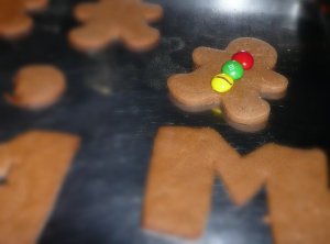 Gingerbread man hunt for after baking cookies.. LOVE IT!